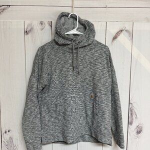 Carhartt Women’s Relaxed Fit Hoodie Gray M Thumbholes EUC